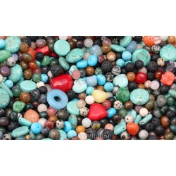 50-200 Grams Quality Mixed Gemstone Semi Precious Beads  ~ May Include Quartz, Turquoise, Jasper  & More
